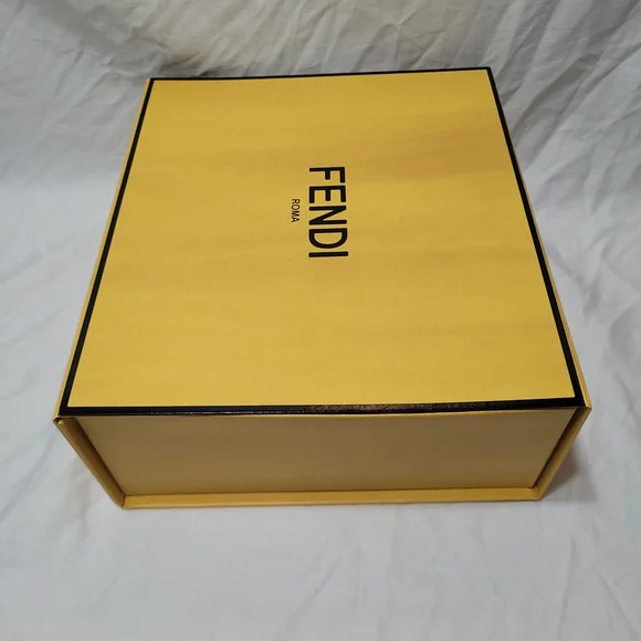 Fendi Magnetic Gift Box Empty Decorative Storage Organizer 9.5 x 8.75 x 3.75 in - Picture 6 of 14